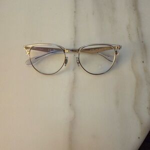Ray Ban Metal and Clear Frame Glasses